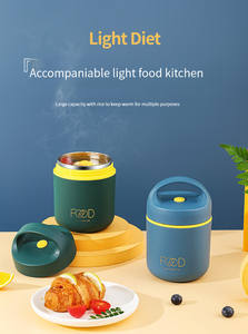 New Style Stainless Steel Round Heatable Electric Leak Proof Freshness Preservation Portable 0-1L <b>Lunch</b> <b>Box</b> Newborn Home Office - Product Image 4