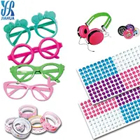 JH Kinder Neueste Mode Bunte DIY Kopfhörer Dekoration Kinder Party Brille Set Glänzende Brille Spielzeug