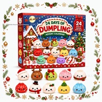 Sac à dumplings en matériau TPR transfrontalier, boîte mystère à compte à rebours, jouet squishy de Noël anti-stress CD232 Fabriqué en Chine