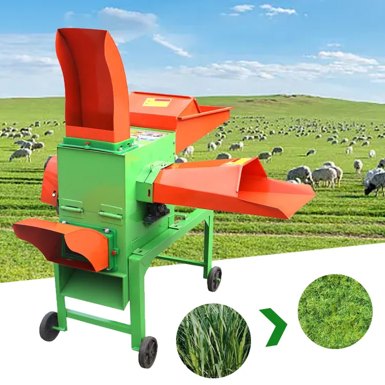 Commercial forage blower multfuncation simple sorghum chaff cutter industrial animal