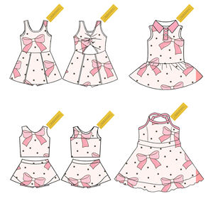 Süßes Candy-Style Kleid mit individuellem Druck, Sommerkleid mit verstellbaren Trägern, Mädchen-Yoga-Kleid mit Polokragen und 2-lagigem Design - Product Image 4