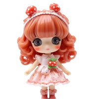 Personnalisé belle grosse tête mignon poupée dessin animé mini figurine d'anime petite princesse figurines fille jouet petites poupées