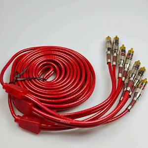 to 4RCA male <b>car</b> cable, compatible with audio boxes and speakers, shielded design RCA cable - Product Image 2