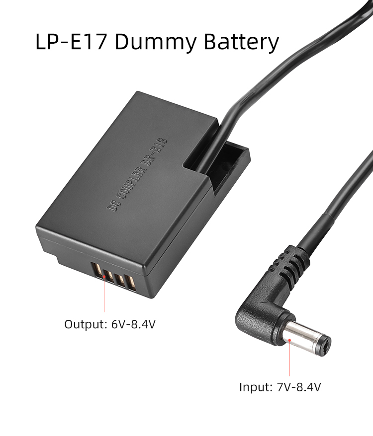 Kingma LP-E17 LP E17 dummy battery kit with AC power supply adapter