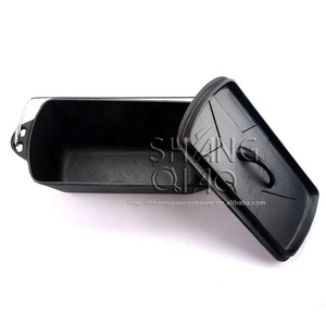33x16.7 cm <span class=keywords><strong>Rectangulaire</strong></span> En <span class=keywords><strong>Fonte</strong></span> Casserole En <span class=keywords><strong>Fonte</strong></span> Pain Pain Maker avec couvercle en <span class=keywords><strong>fonte</strong></span> Lasagne Pan - Product Image 4