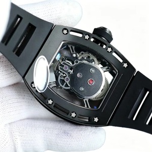Reloj Mecánico Deportivo de Primera Calidad con Reserva de Marcha, Esfera con Diseño de Calavera, Caja de Cerámica Negra y Diseño de Tourbillon - Product Image 6