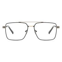 Monturas de Gafas para Hombre de Estilo Ejecutivo con Diseño Nuevo, Bloqueo de Luz Azul, Bisagra Sólida, Cuadradas Clásicas, para Todo Tipo de Rostro