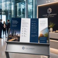 Brochures personnalisées imprimées, dépliants de luxe à 4 volets, livrets d'échantillons personnalisés, échantillon gratuit disponible, service d'impression de dépliants pliables