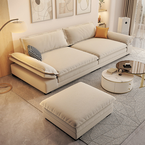 أريكة عصرية مريحة من قماش الشنيل مع مقعد ومسند للقدمين - Product Image 3