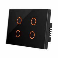 Interrupteur mural intelligent Lerlink Factory 1 2 3 4 Gang avec panneau tactile, neutre, norme australienne, certifié SAA, Tuya Zigbee