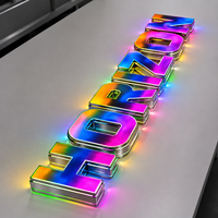 Lettres lumineuses 3D LED pour extérieur, étanches, pour enseignes murales, logos personnalisés découpés au laser en métal ou en acrylique