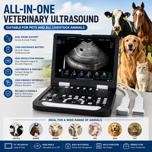 Échographe vétérinaire numérique portable BV-N60 avec écran 15 pouces et double sonde pour le diagnostic de gestation du bétail - Product Image 2