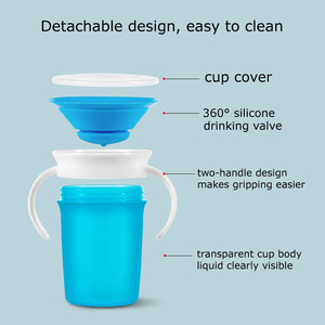 Gobelet anti-fuite 360° magique pour bébé et tout-petit, résistant aux fuites, tasse d'apprentissage pour l'eau pour les enfants - Product Image 4