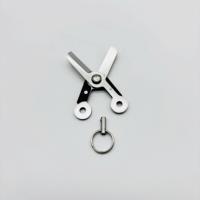 Mini ciseaux de survie en acier inoxydable, outil EDC pour l'extérieur, porte-clés pour le camping et la randonnée