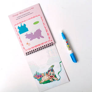 Libro di acqua magica del fumetto del libro di pittura dei bambini di stampa all'ingrosso con il libro di disegno della penna - Product Image 5