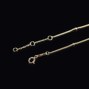 Delicada pulsera de oro sólido para uso diario, decoración de cuentas de oro redondas, pulsera ajustable de diamantes cultivados en laboratorio de 2,5 MM - Product Image 4