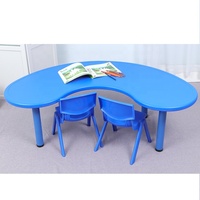 Ensemble de meubles en plastique pour enfants, avec table demi-lune, bureau d'étude, d'intérieur, pour pépinière, maternelle, pour la maison