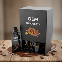 Boîte d'emballage en gros pour chocolat et miel VIP, ensemble de chocolat liquide, sac d'emballage PE personnalisé