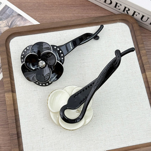 Pinza de Pelo Elegante Estilo Coreano con Camelias, Cristales y Flores de Estrás, Pinzas de Pelo Tipo Banana para Niñas, Accesorios para el Cabello de Moda para Mujeres - Product Image 2