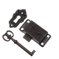 Loquet à bascule en laiton antique bronze au design moderne, serrure de meuble, fermoir pour boîte en fer, serrures à clé pour coffre, boucle à ressort à vis facile à installer