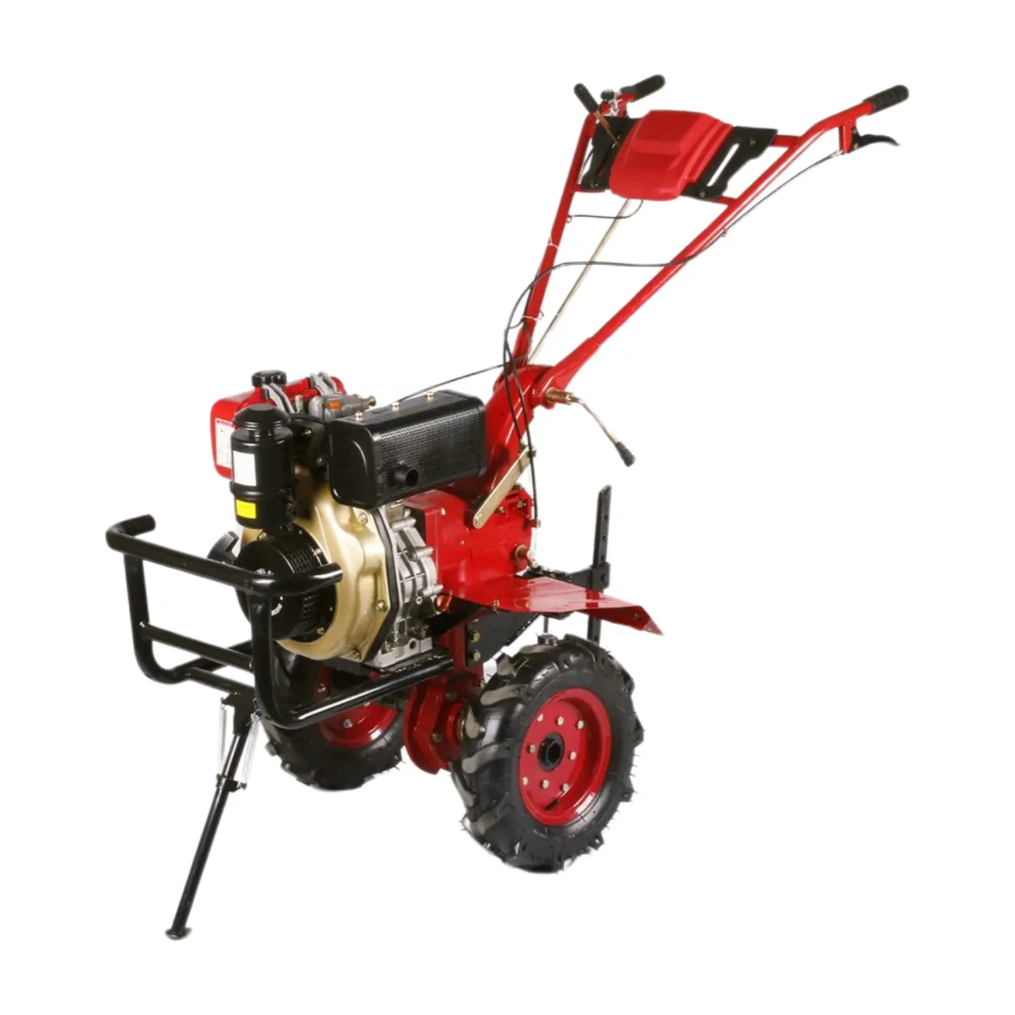 Tracteur à pied multifonctionnel 5,5 HP Mini équipement agricole diesel avec rotoculteur pour l'agriculture