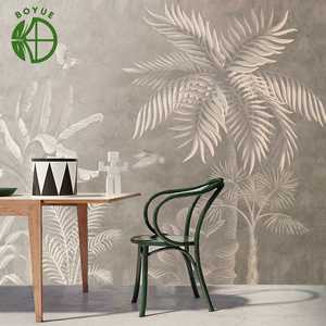 Papel Tapiz Mural de Plantas Personalizado, Impermeable, de Tela No Tejida, Seda y PVC, para Decoración de Paredes Interiores - Product Image 1