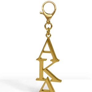 Llavero con Colgante para Bolso DST Delta Sigma, Letra del Alfabeto en Metal Dorado, Llavero de Acero Inoxidable 316L Theta - Product Image 6