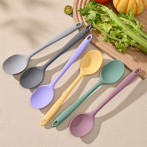 Nhà Sản Xuất Bán Buôn Nhiều Màu Silicone Nạo Đồ Dùng Salad Spoon An Toàn Đồ Dùng Nhà Bếp Thiết Lập Cho Baking Khuấy Trộn Công Cụ - Product Image 2