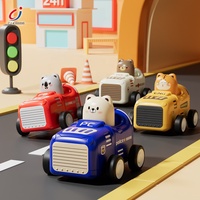 Chengji presse chariot jouet éducatif précoce bébé simulé coloré dessin animé animaux en forme de voiture de course presse n go jouets