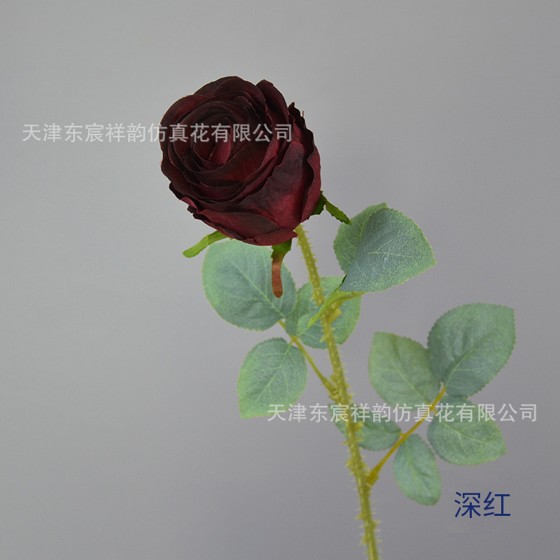 Rose Flocon de Neige, Tige Unique, Rouge Foncé