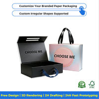 Boîte cadeau en carton rigide personnalisée de luxe avec logo, fermeture magnétique, finition gaufrée, emballage de haute qualité pour cosmétiques