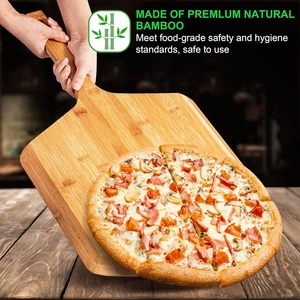 Planche à pizza en bambou Fangkuo avec poignée 12x18 pouces pour usage en cuisine - Product Image 2
