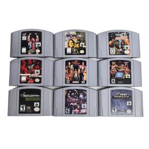 <span class=keywords><strong>WWF</strong></span> Wrestle Mania N64 série de cartes de jeu Zone gardée pour les 64 consoles de jeux vidéo de Nintendo USA Version NTSC jeu N64 en plastique - Product Image 1