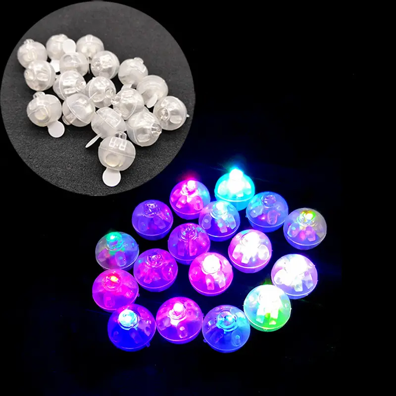 Miniglobos de luz LED redondos, luces de largo tiempo de reposo para globos, luces de papel, linterna, huevos de Pascua, cumpleaños