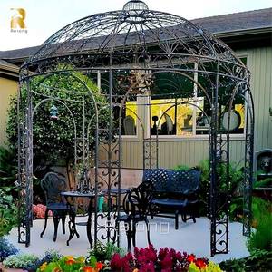 Decoración <span class=keywords><strong>de</strong></span> la boda al aire libre Gazebo <span class=keywords><strong>de</strong></span> <span class=keywords><strong>hierro</strong></span> <span class=keywords><strong>forjado</strong></span> Diseños Pérgola <span class=keywords><strong>de</strong></span> jardín para la venta - Product Image 4