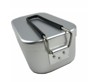 Aluminium <b>Mess</b> <b>Tin</b> With Handle Rice Steam <b>Mess</b> <b>Tin</b> With or Without Handle Portable Office Students Worker Use - Product Image 3