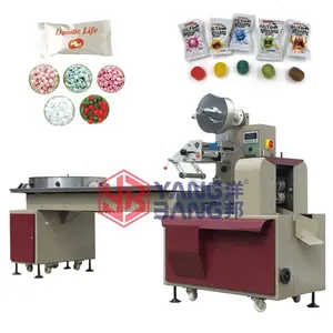 YB-800 China Fabrikant Flow Pack Wrapper Machine Snoepzakje Verpakkingsmachine Horizontale Lolly Kussenwikkelmachine