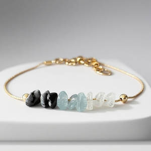 สร้อยข้อมือและสร้อยคอหินธรรมชาติ ดีไซน์ใหม่ปี 2026 พร้อมเชือกสีทองและสีเงิน  นำโชค  หมายถึงความหมายที่มีค่า  เครื่องประดับหินประจำวัน<span class=keywords><strong>เกิด</strong></span>สำหรับผู้หญิง - Product Image 4