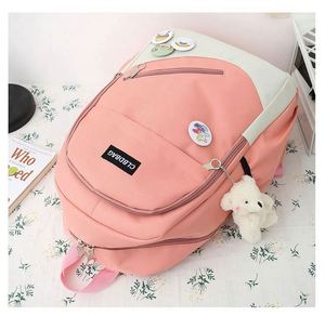 Girls' Geometric Korean Style 20-36L <b>Large</b> Capacity Eco-friendly Durable Zipper <b>Backpack</b> for High <b>School</b> & Primary Students - Product Image 5