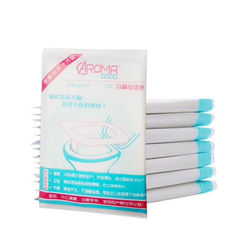 Универсальные белые экологически чистые одноразовые чехлы на сиденья унитаза