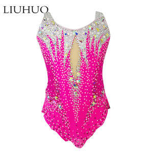 Body da <span class=keywords><strong>ginnastica</strong></span> ritmica personalizzata LIUHUO produttori di vendita diretta <span class=keywords><strong>ginnastica</strong></span> artistica indossano abiti da competizione rosa - Product Image 1
