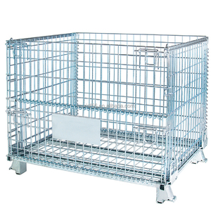 Chất lượng cao có thể gập lại Stackable kho và hậu cần lưu trữ lồng dây lưới <span class=keywords><strong>Pallet</strong></span> lưới hộp - Product Image 1