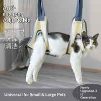 Hamac de toilettage suspendu pour chat, sac de contention anti-griffures et anti-morsures pour le bain et la coupe des ongles, outil de toilettage pour animaux de compagnie
