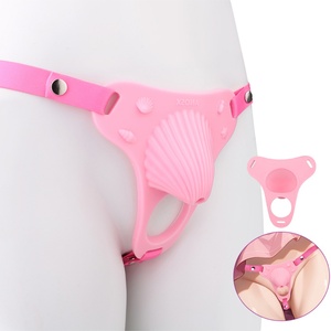 AS-544 Jaula de Castidad Masculina de Silicona con Diseño de Concha Marina, Correa Rosa para Sissies, Herramienta de Bondage para Pene, Dispositivo de Castidad, Anillo para Pene - Product Image 1