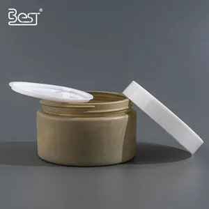 Speciale Groene Luxe Bodyboter Cosmetische Set Crème 50Ml 200Ml Glazen Pot Met Witte Plastic Dop