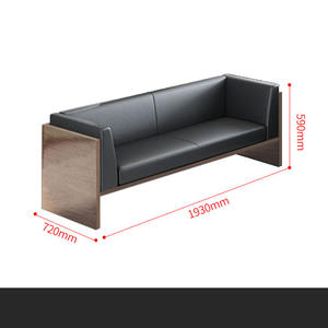 व्यापार बातचीत कार्यालय सोफे कॉफी टेबल संयोजन आधुनिक बैठक चमड़े कला अवकाश सोफे बैठक मेहमानों स्वागत सोफा - Product Image 6