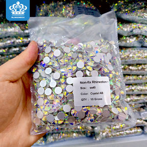 Blinginbox nhà máy bán Chất lượng cao không hotfix thạch trên 400 Màu sắc lớn có kích thước Tinh thể thủy tinh cho tự làm đồ trang sức làm - Product Image 1