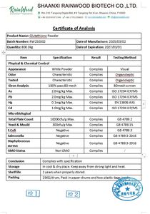 Hautaufhellung 99% Kosmetikqualität L-Glutathion Reduziertes L-Glutathion-Pulver - Product Image 2