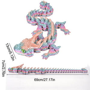 โมเดลมังกร<span class=keywords><strong>ทะเล</strong></span>แบบข้อต่อเคลื่อนไหวได้ ขนาด 69 ซม. พิมพ์ 3 มิติ วัสดุ PLA สีรุ้ง สำหรับตกแต่งบ้านและสำนักงาน - Product Image 5