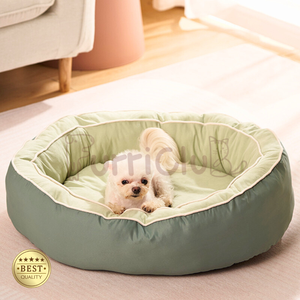 소형 및 중형 개와 고양이를위한지지 볼스터가있는 타원형 정형 메모리 폼 개 침대 - Product Image 5